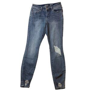 INC Denim Skinny Leg Regular Fit Mid Rise Blue Denim Jeans Womens Size 2